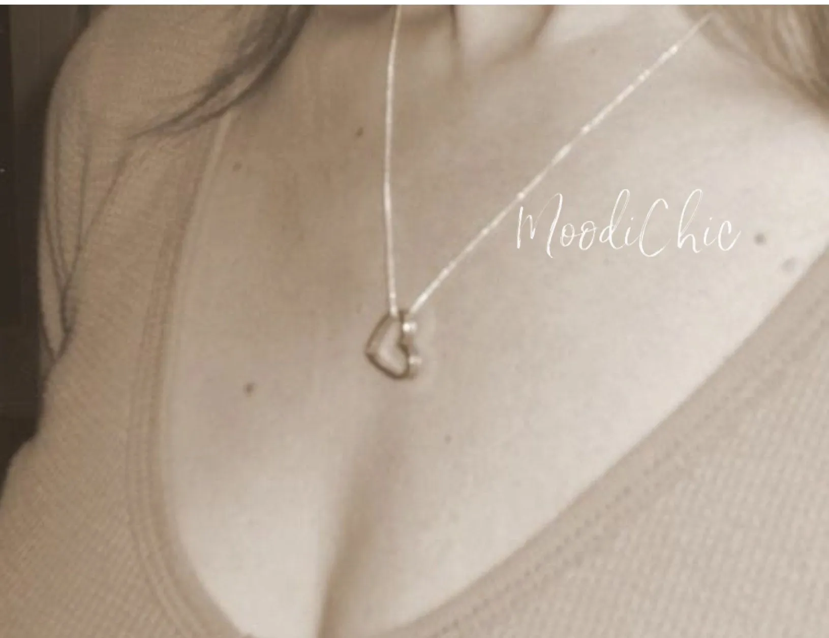 Hand stamped heart necklace