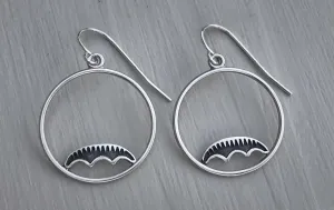 Hand Stamped Hoop Earrings