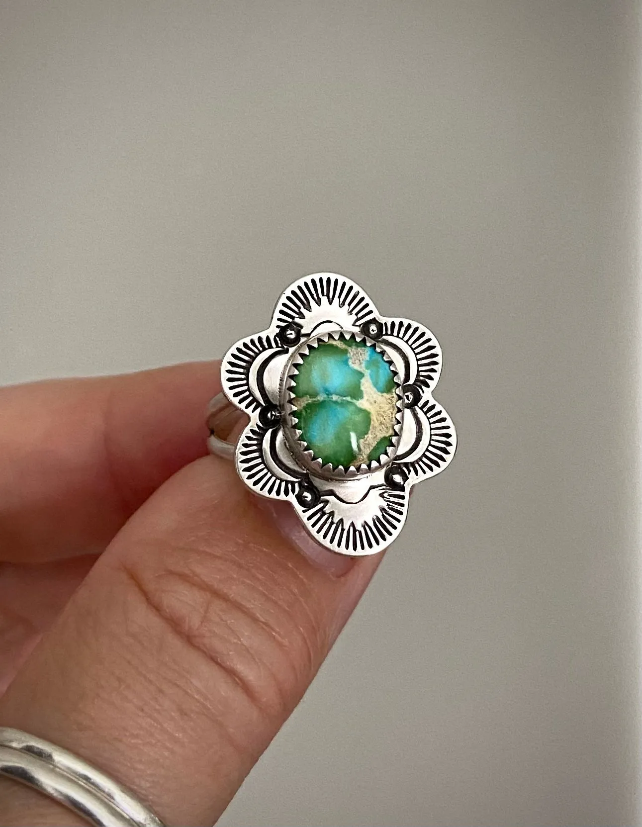 Hand Stamped Sonoran Gold Ring