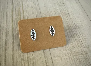 Hand Stamped Stud Earrings