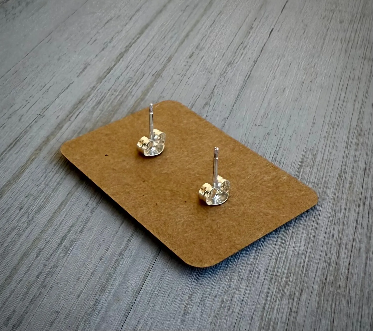 Hand Stamped Stud Earrings