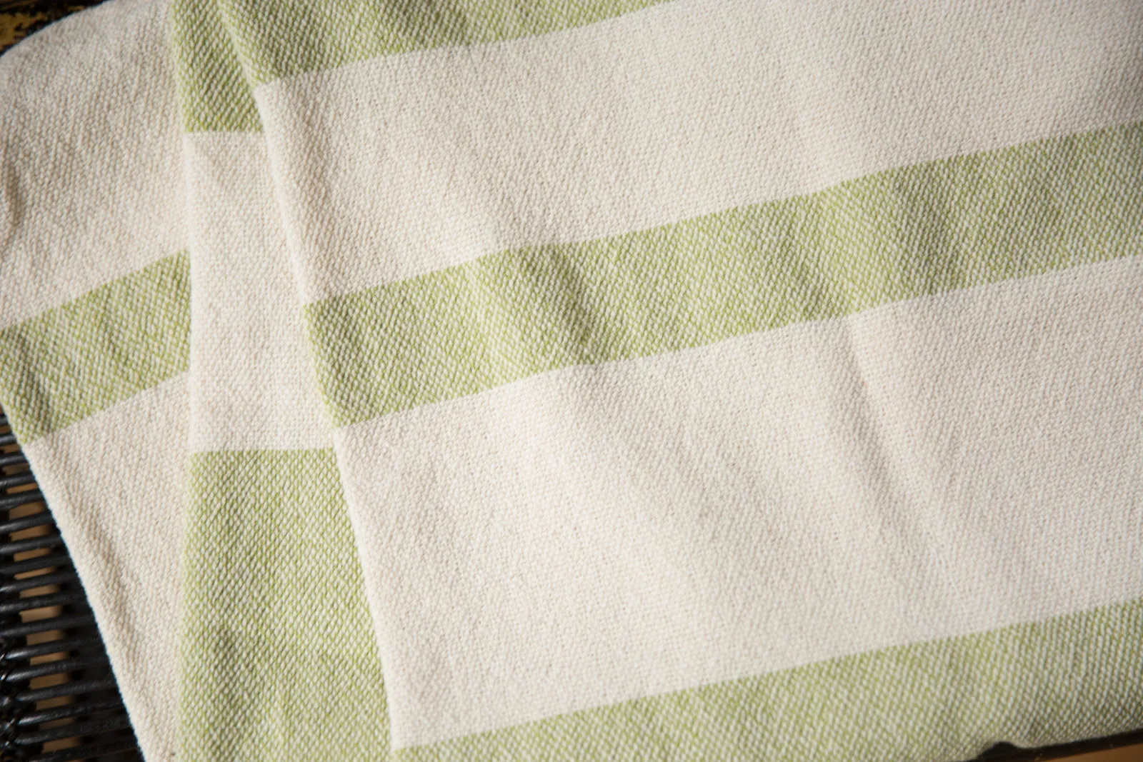 Hand-woven Lime Green Spa Towel Throw