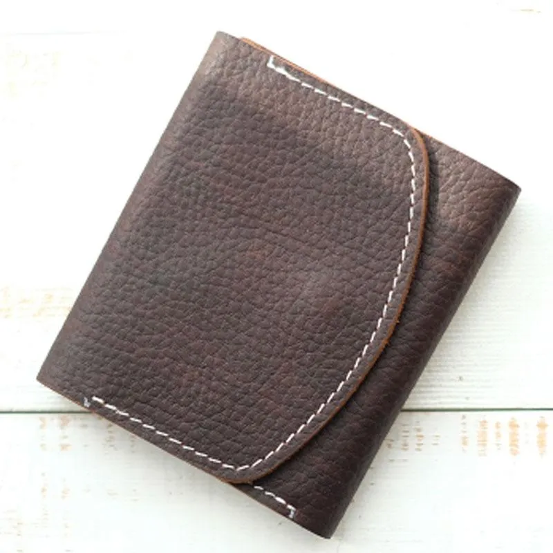 HANDMADE LEATHER Women Cute Trifold Short Small WALLET PERSONALIZED MONOGRAMMED GIFT CUSTOM Card Holder Small Wallet