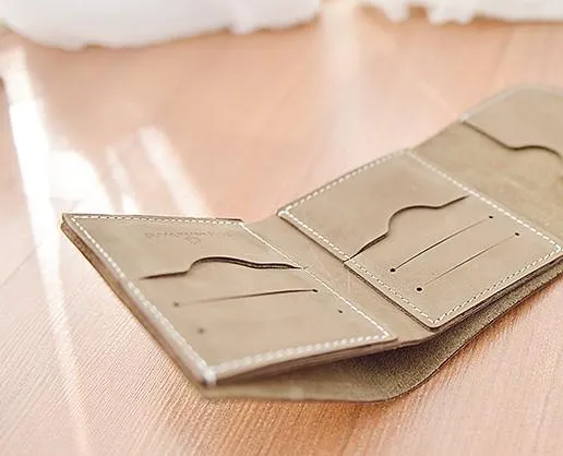 HANDMADE LEATHER Women Cute Trifold Short Small WALLET PERSONALIZED MONOGRAMMED GIFT CUSTOM Card Holder Small Wallet