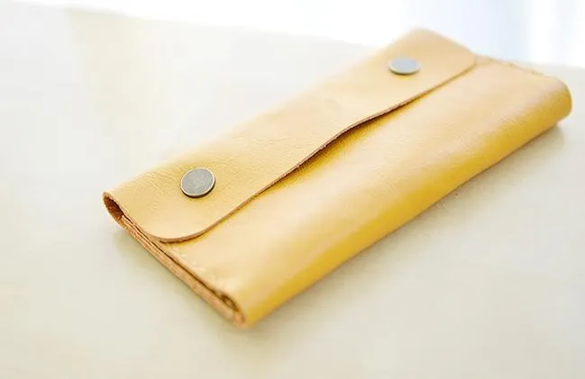 Handmade Leather Women Long Wallet PERSONALIZED Bifold Wallet
