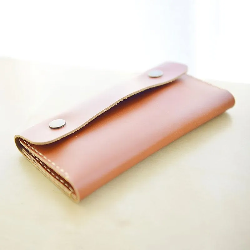 Handmade Leather Women Long Wallet PERSONALIZED Bifold Wallet