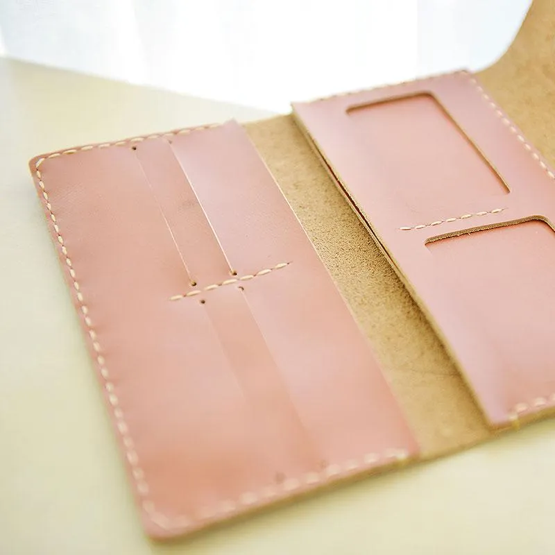 Handmade Leather Women Long Wallet PERSONALIZED Bifold Wallet