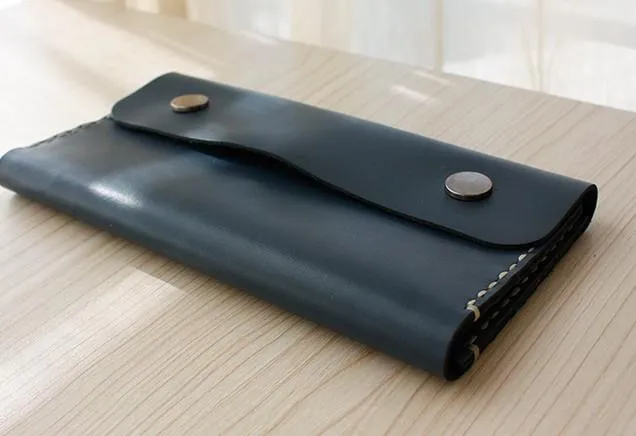 Handmade Leather Women Long Wallet PERSONALIZED Bifold Wallet