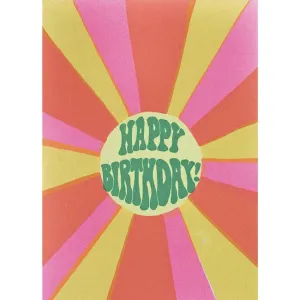 Happy Birthday Sunburst Greeting Card