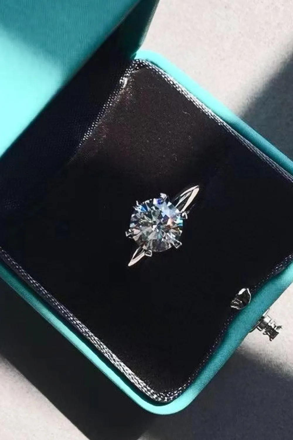 Hazel Blues® | 925 Sterling Silver 3 Carat Moissanite 6-Prong Ring