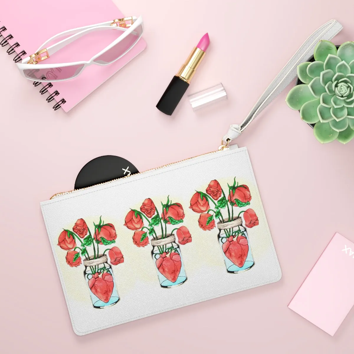 Heart in Jar- Clutch Bag