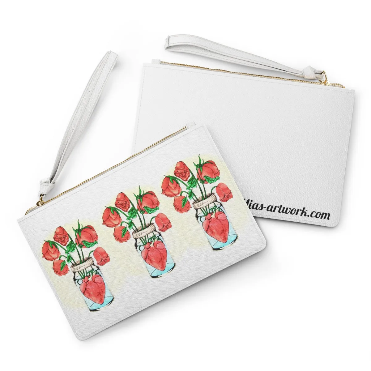 Heart in Jar- Clutch Bag