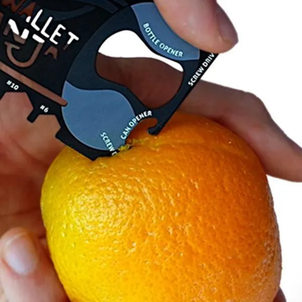 Heat-Treated Steel 18-in-1 Multi-Purpose Credit Card Sized Pocket Tool