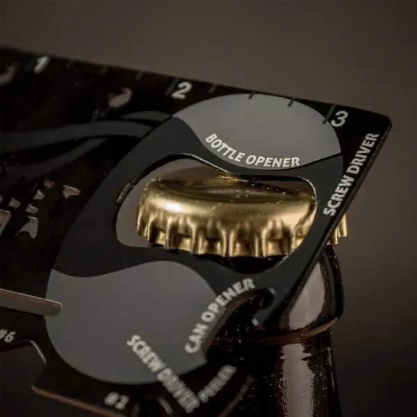 Heat-Treated Steel 18-in-1 Multi-Purpose Credit Card Sized Pocket Tool
