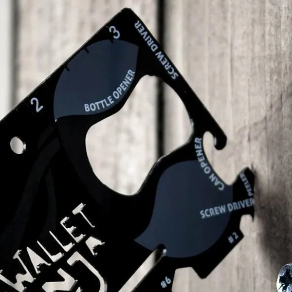 Heat-Treated Steel 18-in-1 Multi-Purpose Credit Card Sized Pocket Tool