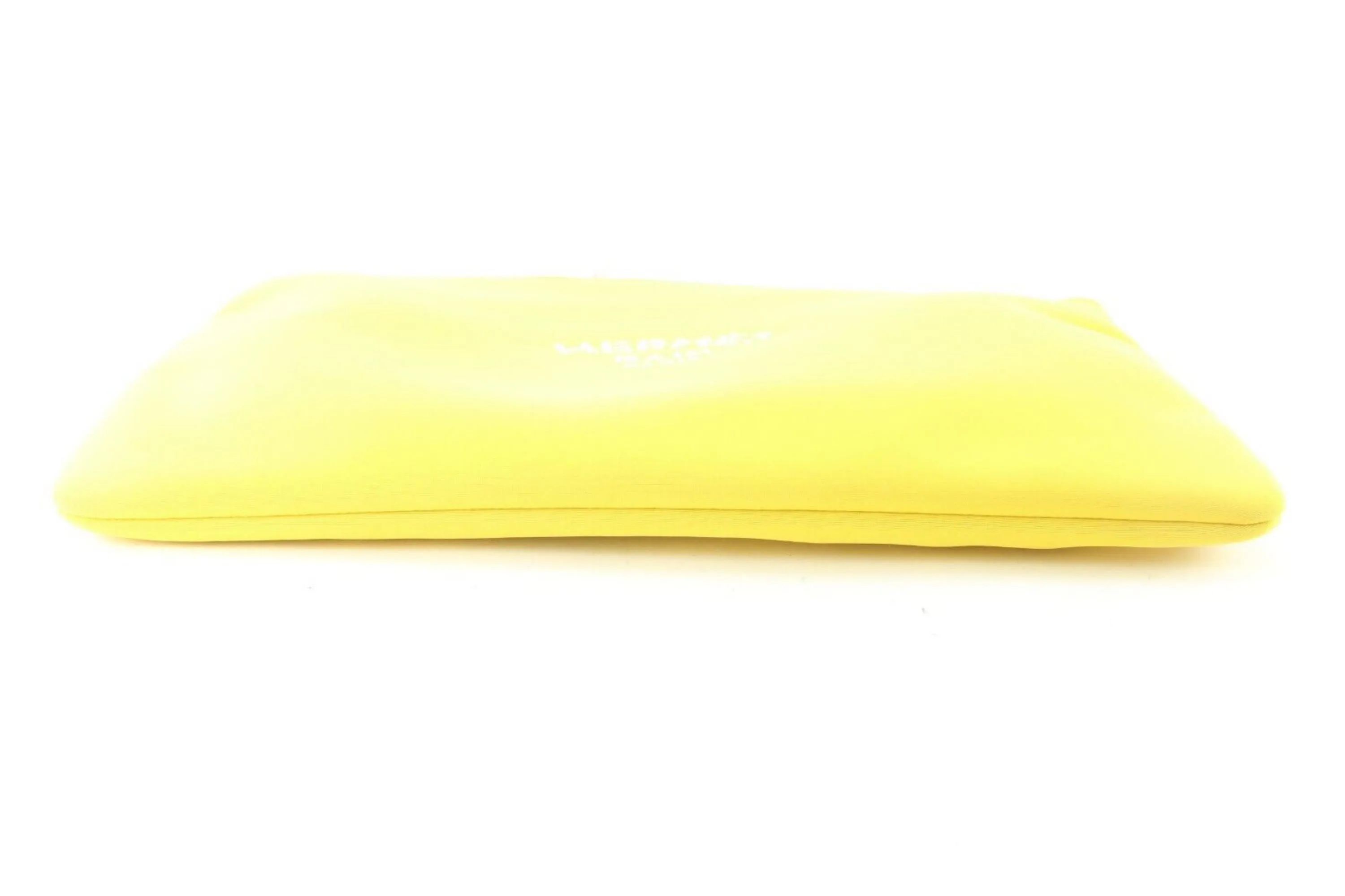 Hermes Yellow Neo Bain Pouch Zip Clutch 1H0509