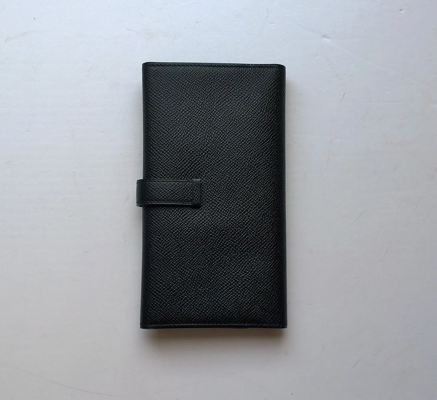Hermès Bearn Tri Fold Black Wallet