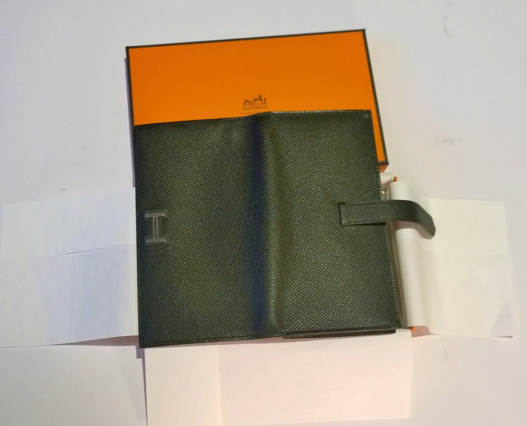 Hermès Bearn Wallet Black Leather Soufflet Veau Epsom Noir Purse Bi-fold New Portefeuille