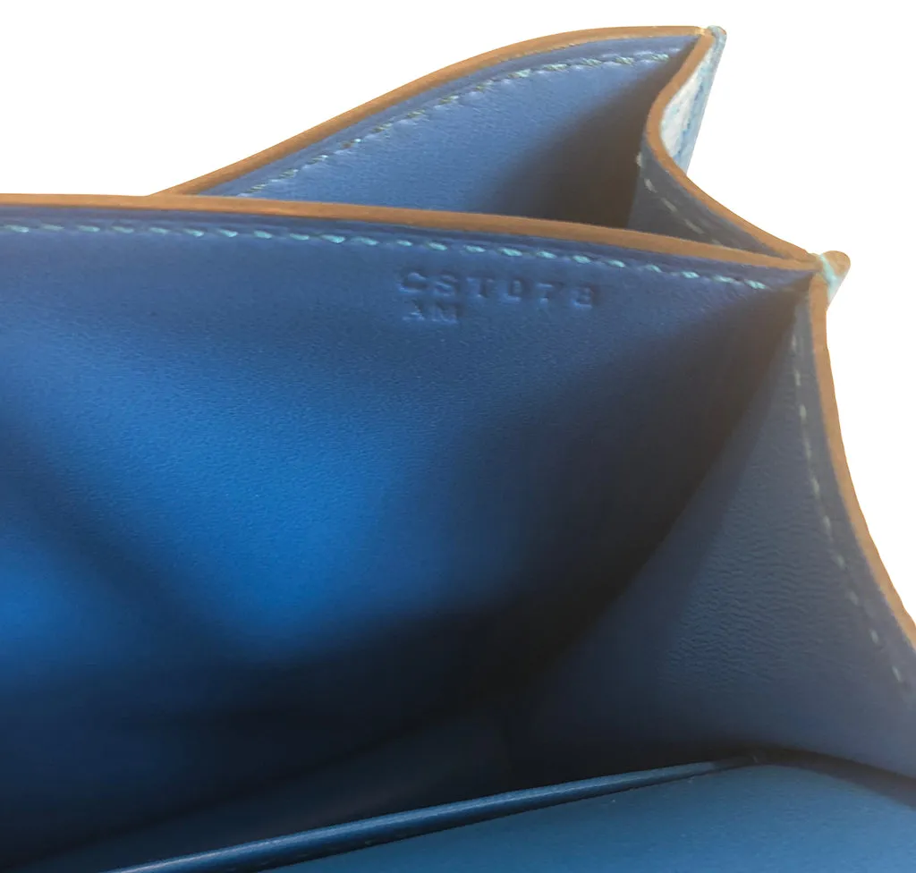 Hermès Constance Mini Blue Zanzibar Epsom GHW