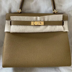 Hermès Kelly 25 Bronze dore Togo Gold Hardware GHW