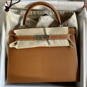 Hermès Kelly 28 Gold Sellier Epsom Palladium Hardware PHW