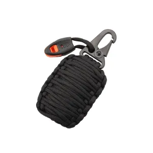 HLHRainbow Paracord Suvival Grenade Emergency Kit-20 First Aid Survival Kit Wrapped in 550lb 7 Strands Paracord Survival Grenade Keychains for Emergency (Black)