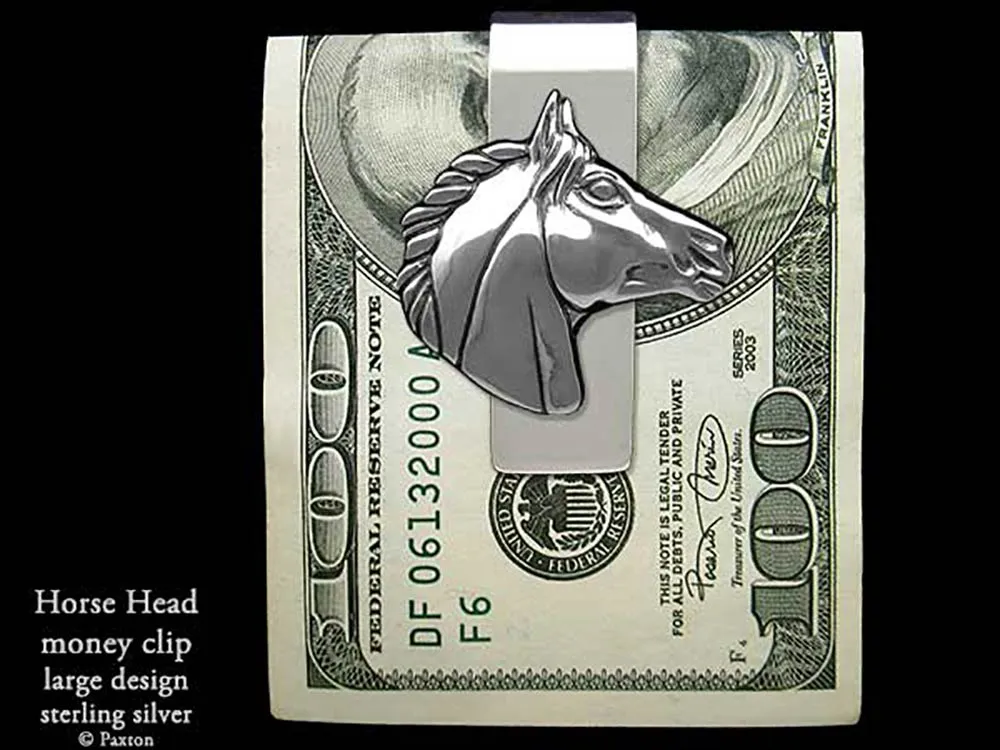 Horse Head Money Clip Sterling Silver