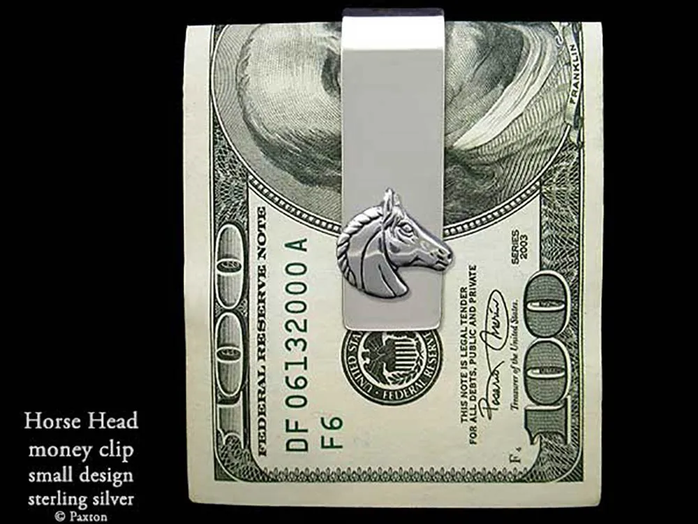 Horse Head Money Clip Sterling Silver