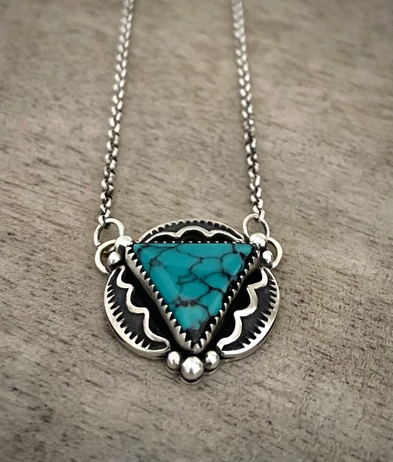 Hubei Turquoise Triangle Necklace