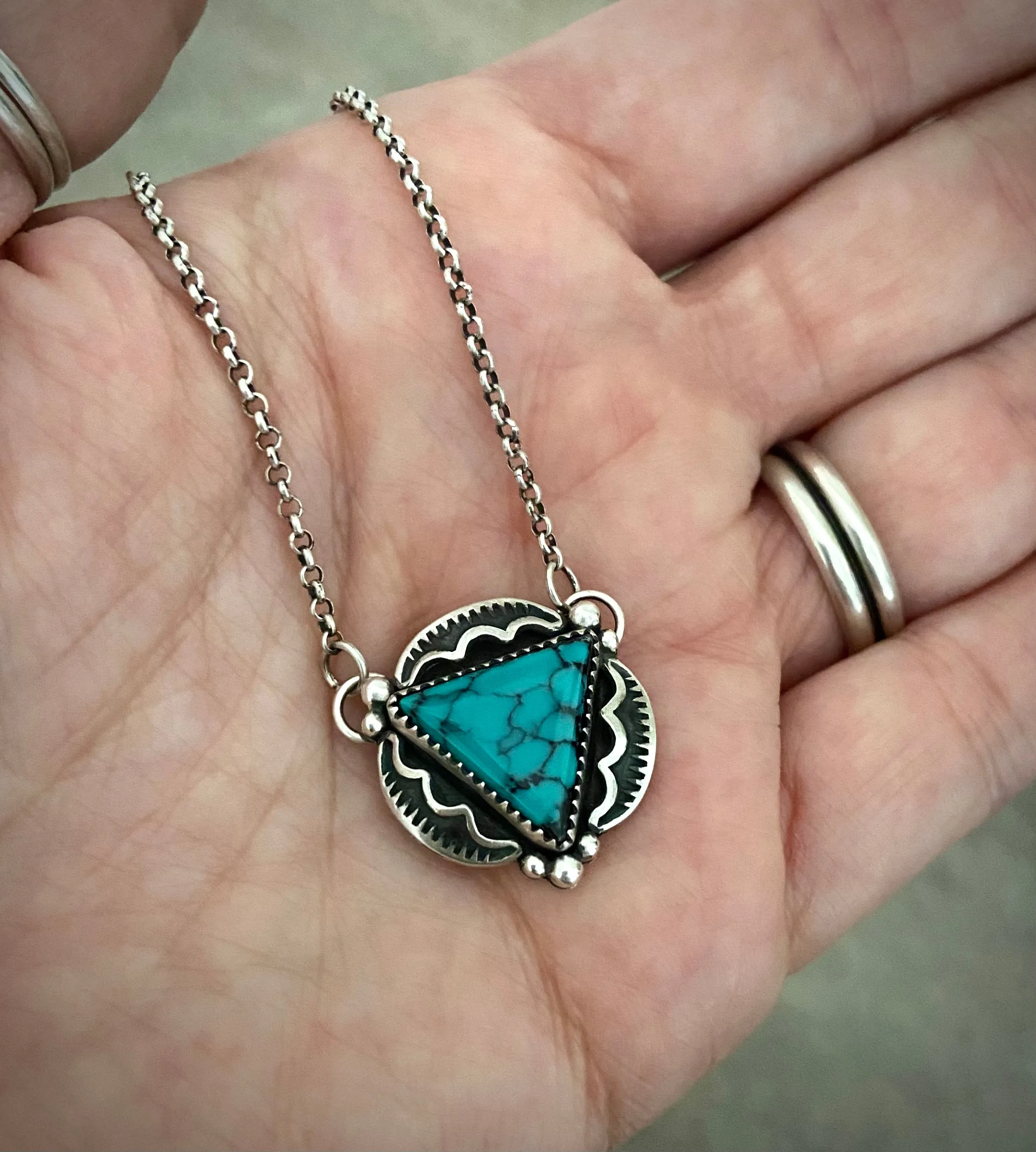 Hubei Turquoise Triangle Necklace
