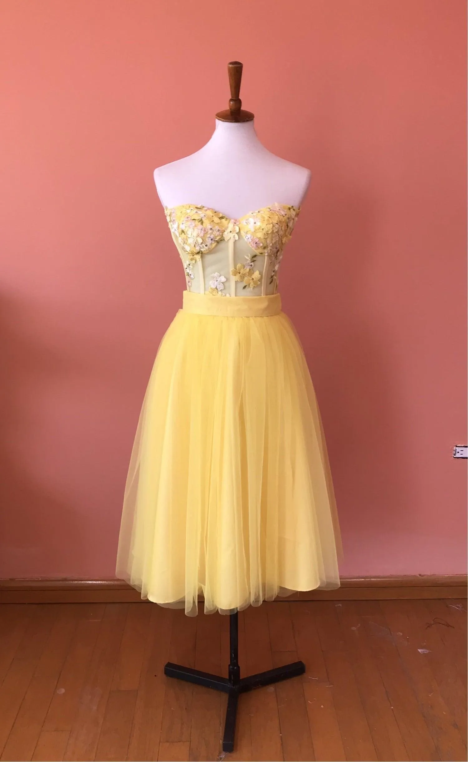 Hydrangea Bustier Set and Tulle Skirt