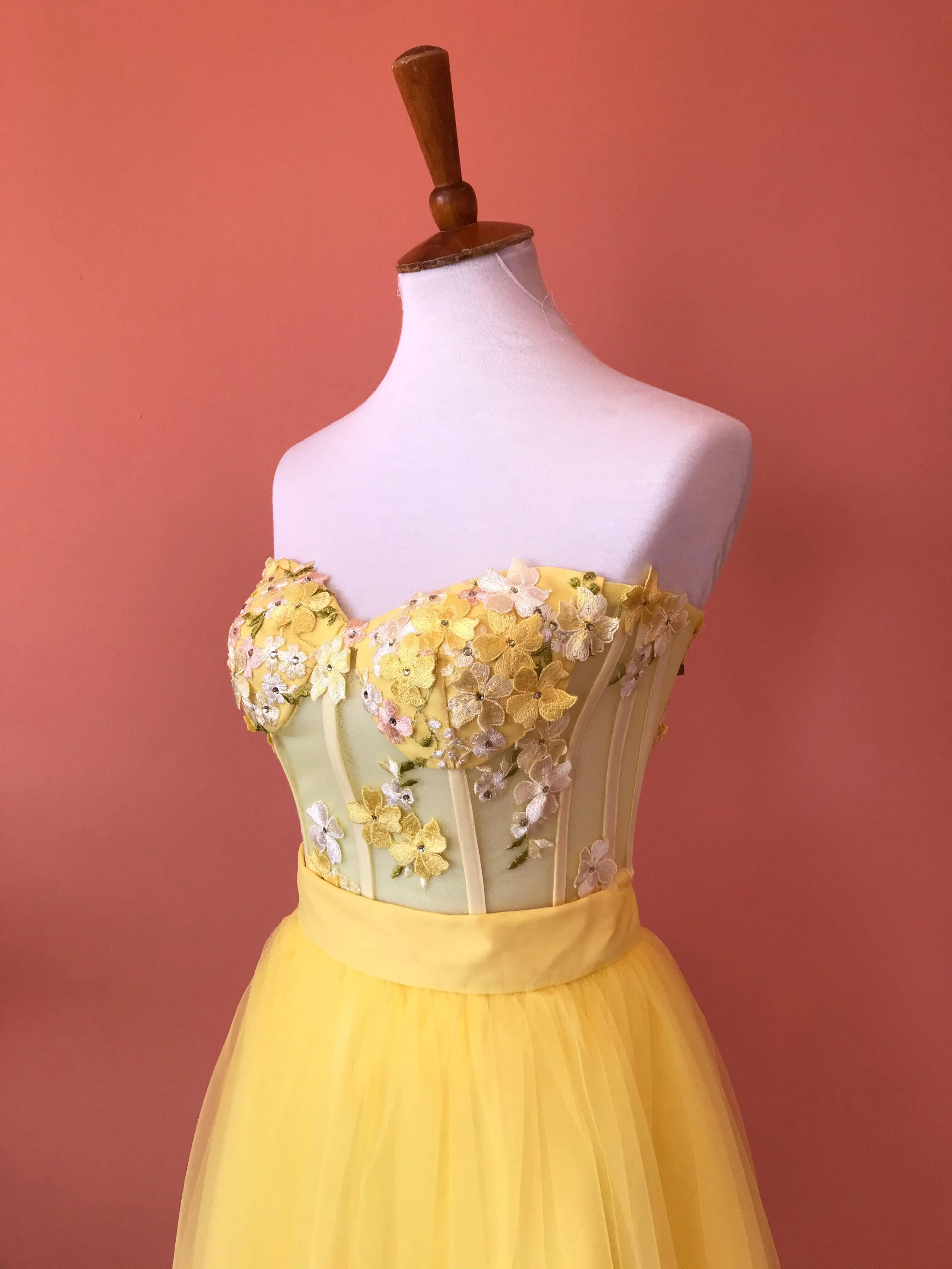 Hydrangea Bustier Set and Tulle Skirt