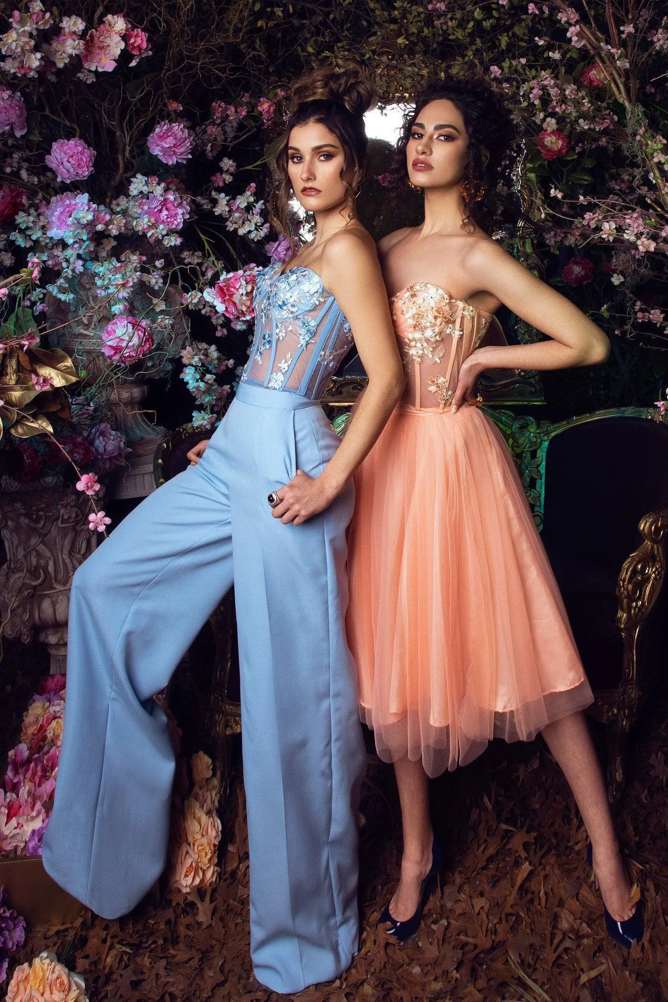 Hydrangea Bustier Set and Tulle Skirt