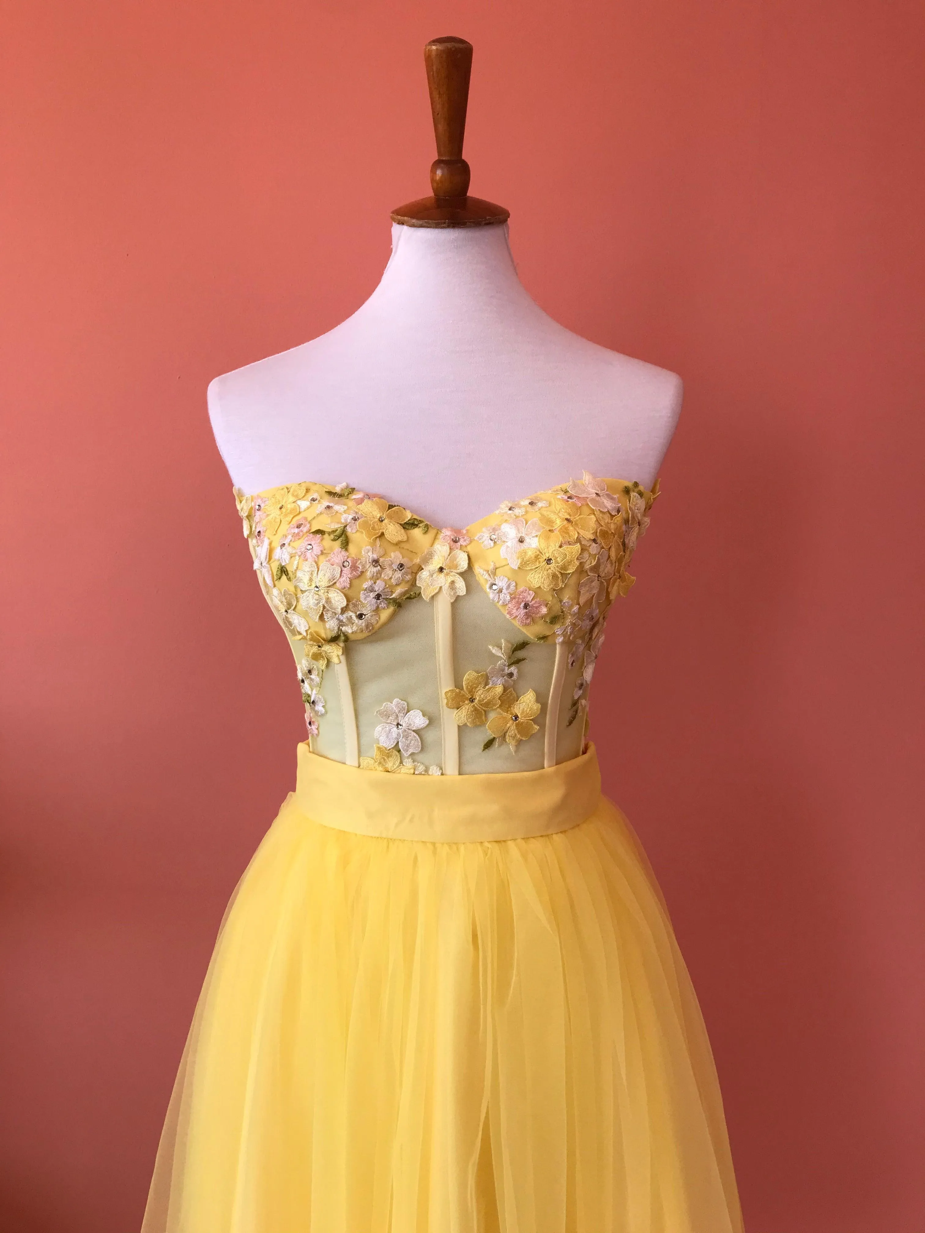 Hydrangea Bustier Set and Tulle Skirt