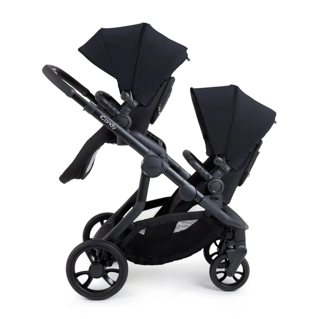 ICANDY Orange 4 Twin Complete Pushchair Bundle - Jet (Black Edition)