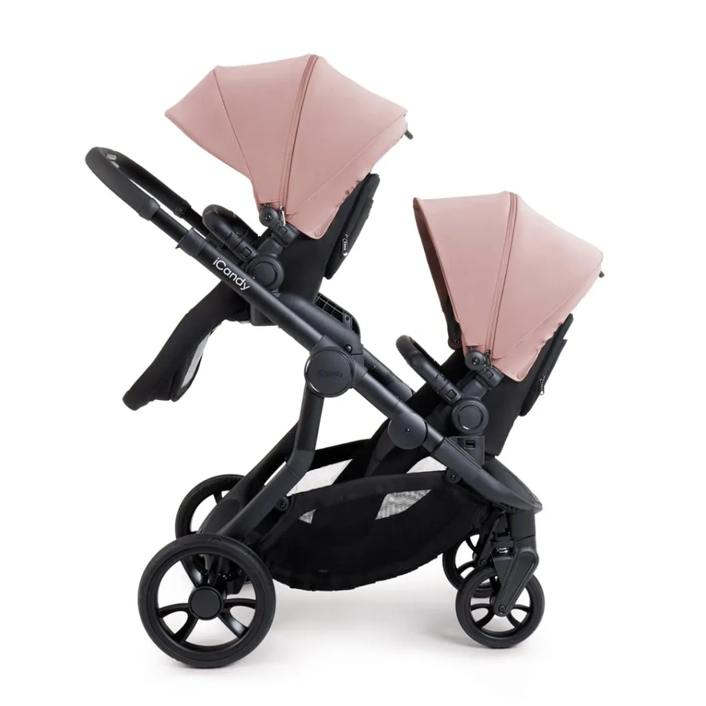 ICANDY Orange 4 Twin Complete Pushchair Bundle - Jet (Rose)