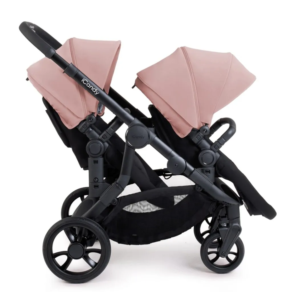 ICANDY Orange 4 Twin Complete Pushchair Bundle - Jet (Rose)