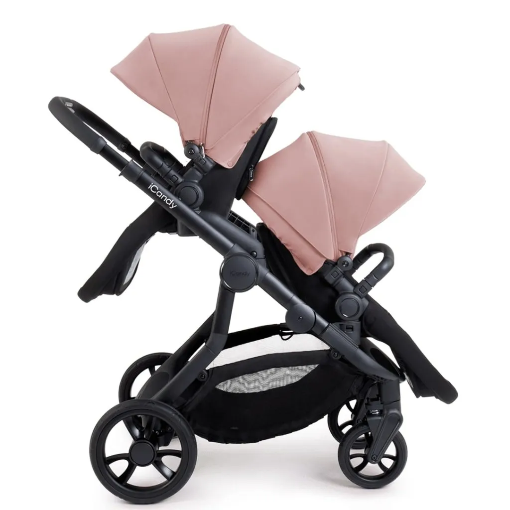 ICANDY Orange 4 Twin Complete Pushchair Bundle - Jet (Rose)