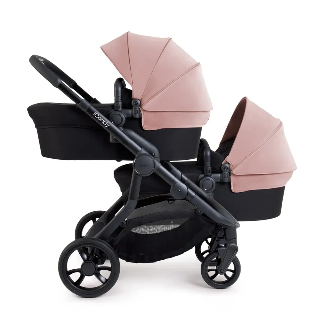 ICANDY Orange 4 Twin Complete Pushchair Bundle - Jet (Rose)