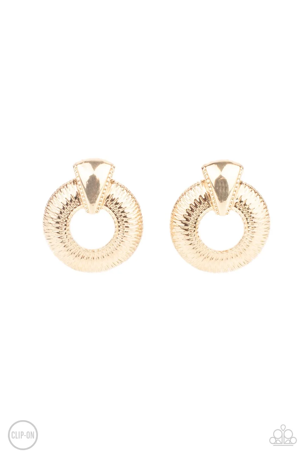 Industrial Innovator - Gold Clip-On Earring