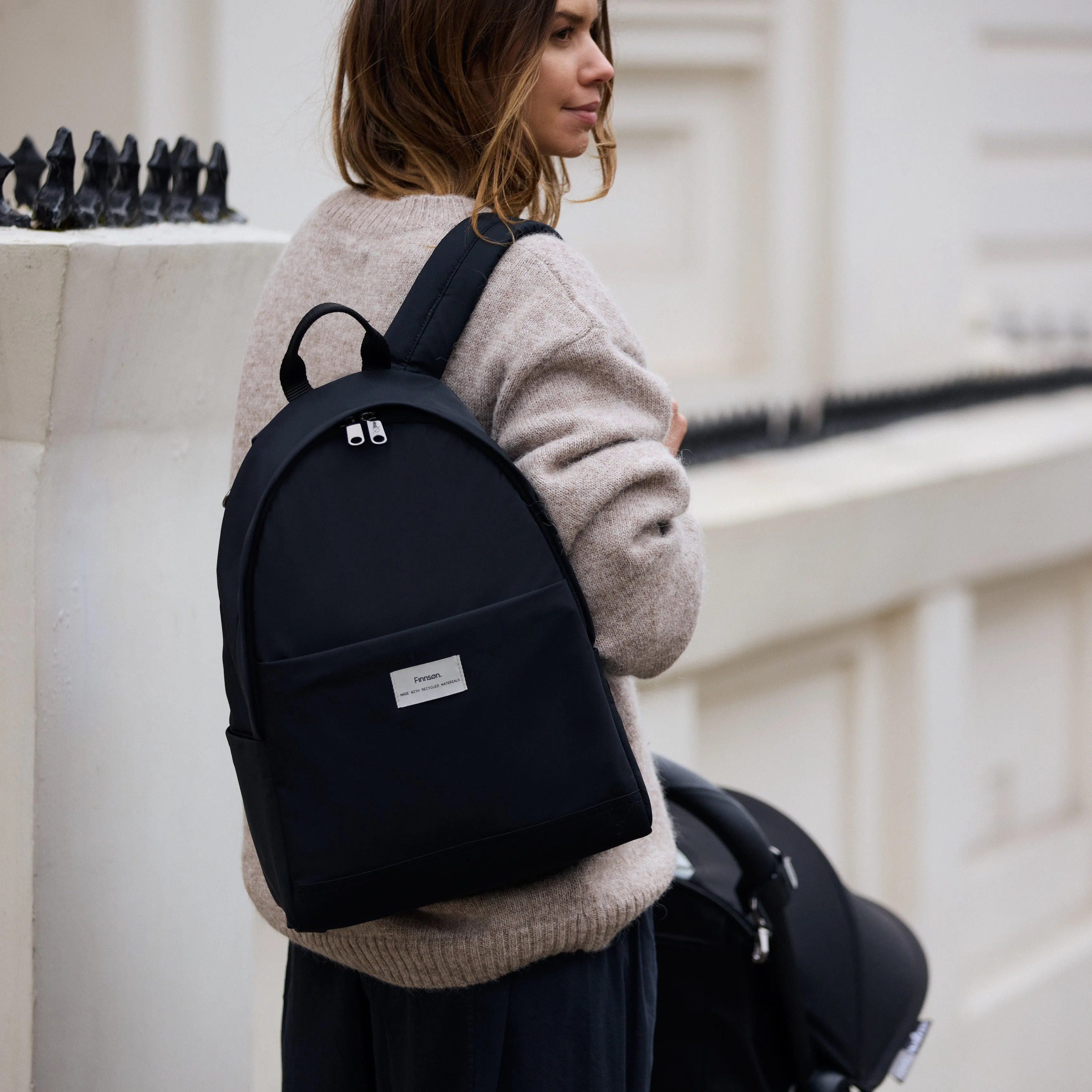 Inge Baby Change Backpack with Change Mat (Black)