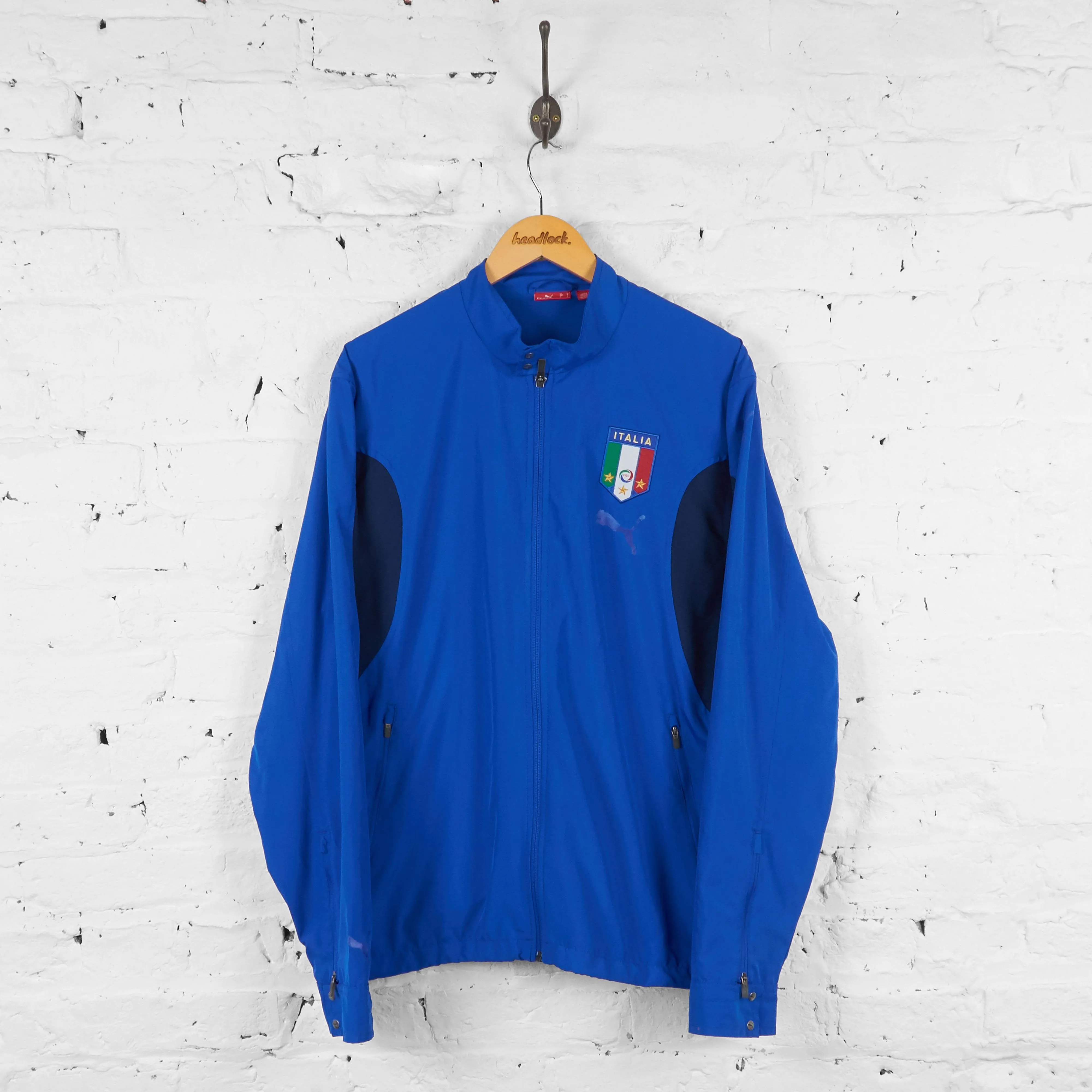 Italy Puma Tracksuit Top Jacket - Blue - L