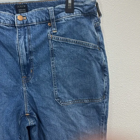 J crew Bootcut utility jean in all-day stretch high rise
