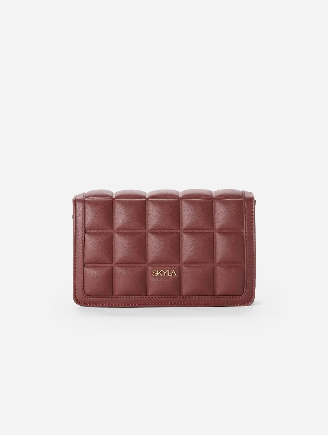 Jamie Vegan Leather Crossbody Bag | Auburn
