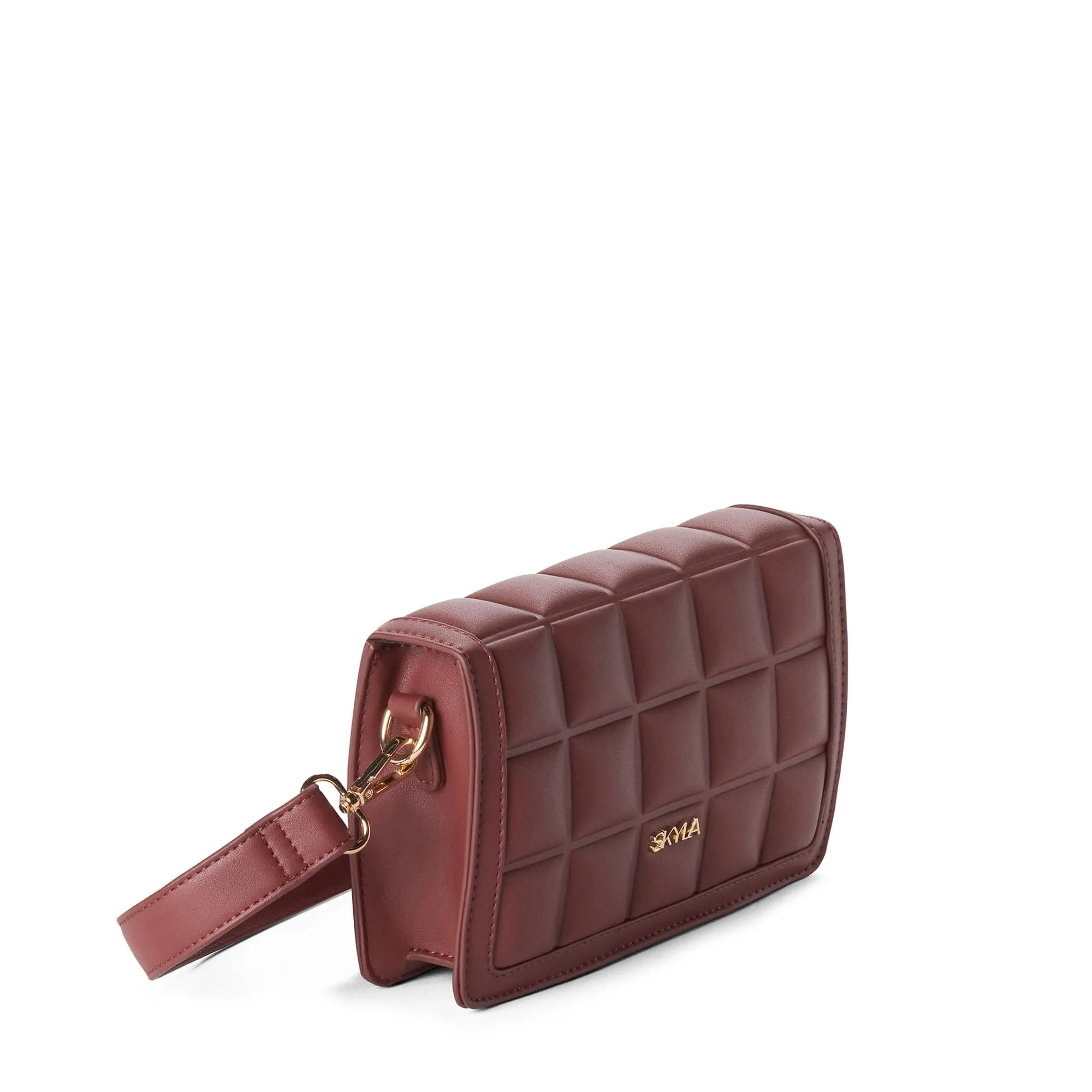 Jamie Vegan Leather Crossbody Bag | Auburn