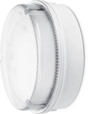 JCC JC23401EMWPR RadiaLED Utility Mains IP65 Ø205mm Bulkhead 12W 4000K 1150lm LED Prismatic Emergency