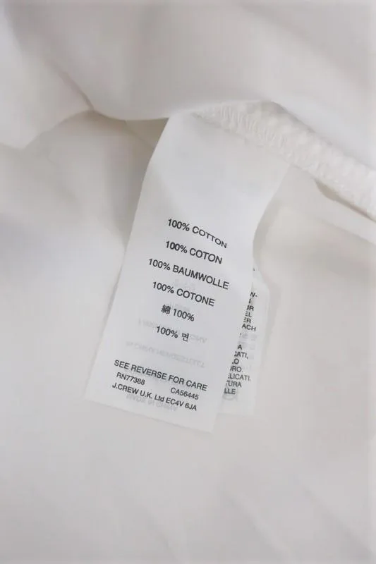 J.Crew Sleeveless Side-Zip Top White Cotton Blouse Size 2 Tall Style C2039 NEW