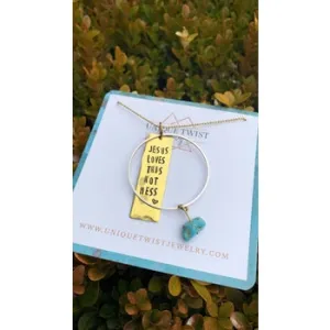 Jesus Loves This Hot Mess Necklace