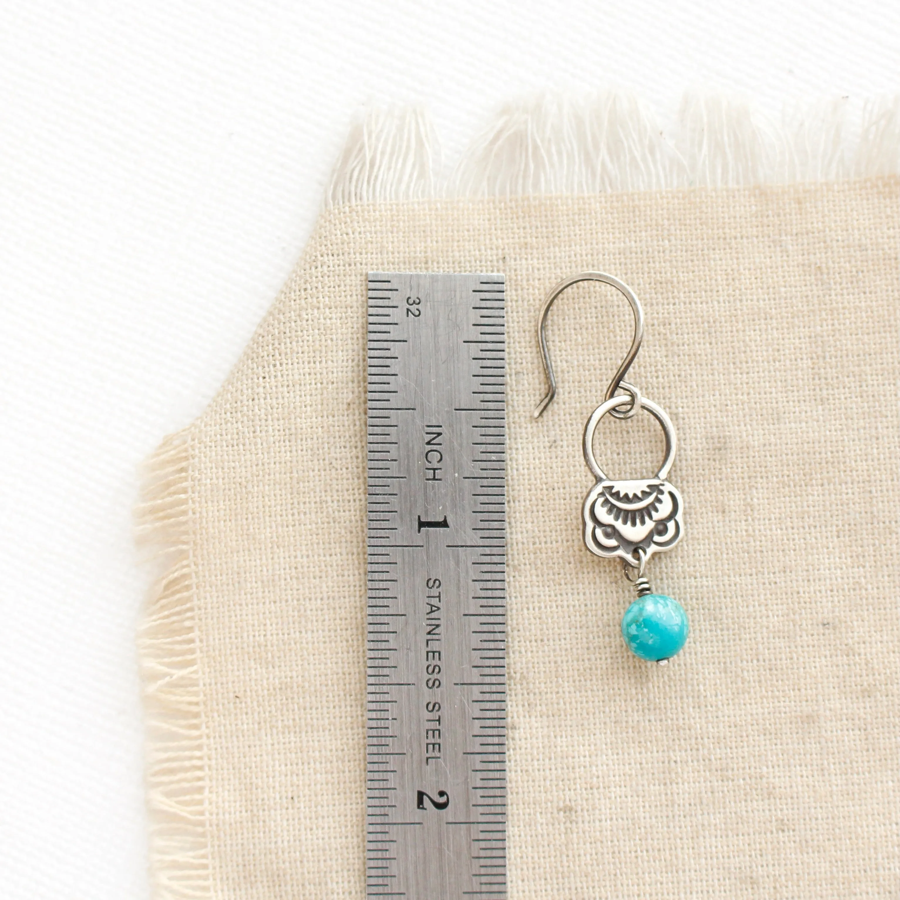 Jolie Hoop Turquoise Earrings