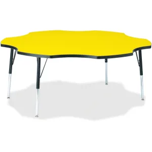 Jonti-Craft Berries Adult Black Edge Six-leaf Table